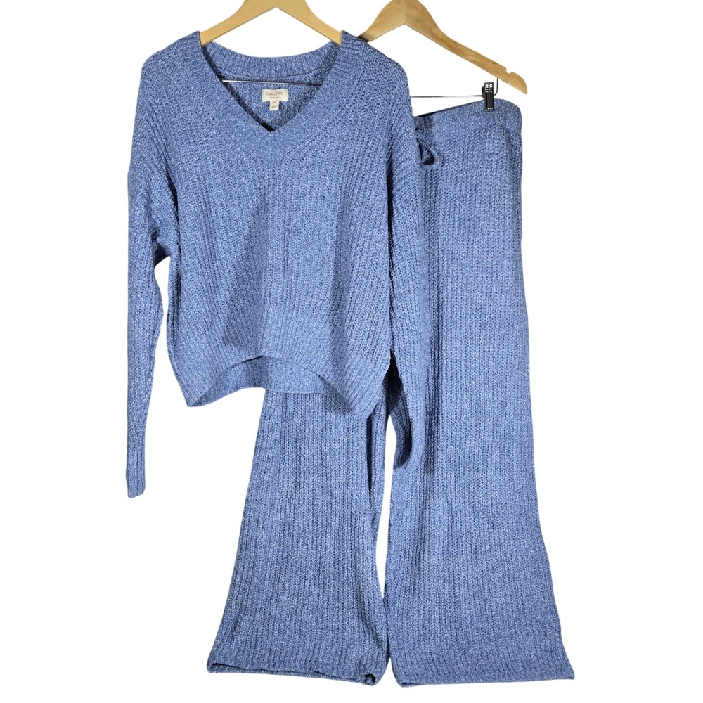 State of Day Intimates XXL Blue Marl Chenille Knit 2-Piece Lounge Set NWT